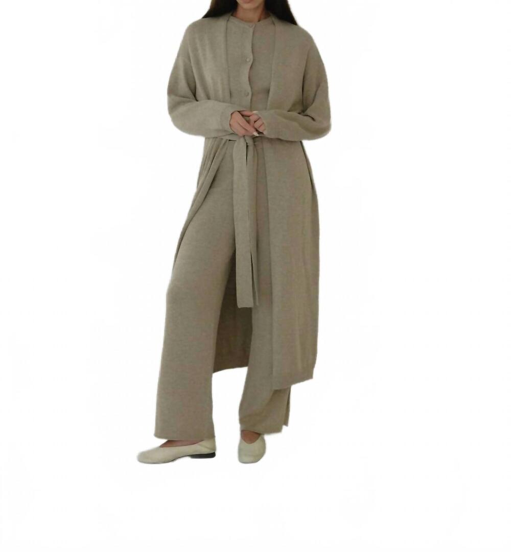 NEW MOD REF ona duster-style cardigan in taupe